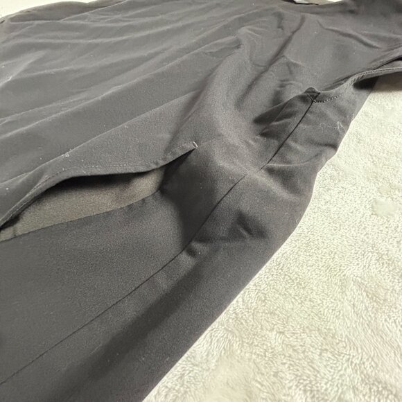 Moyuru Women's Black Midi Dress Loose Fit Cap Sleeve Pleated Panel - Picture 3 of 6